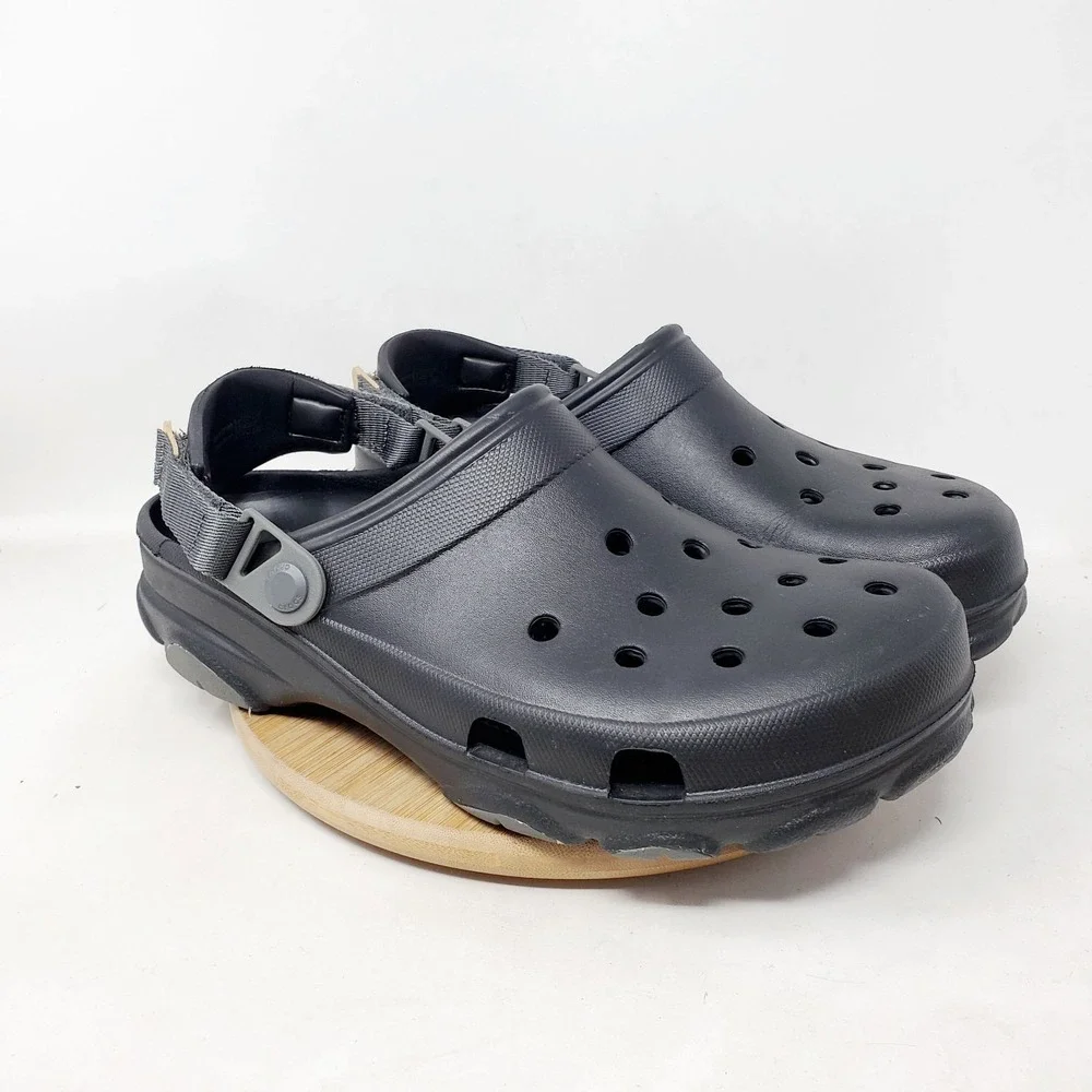 Crocs Sandals Mens 10 All Terrain Clog Black Slip On Water Shoes